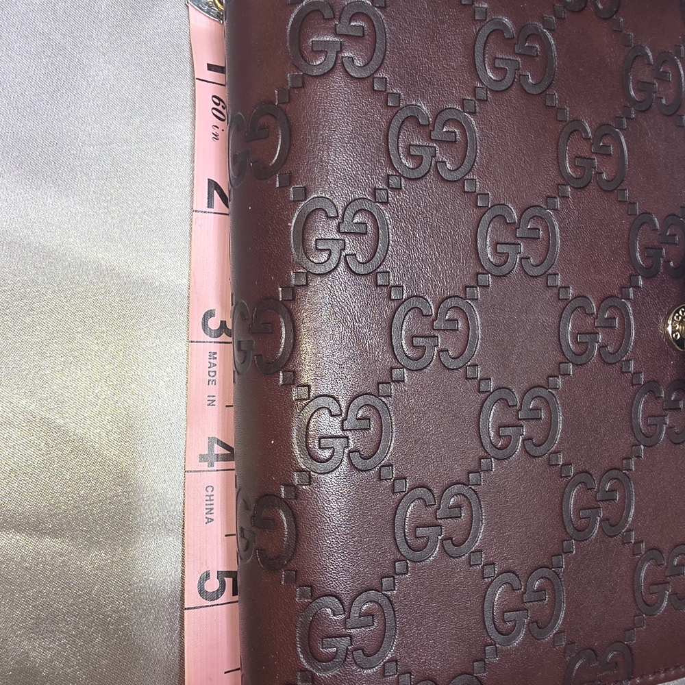 Gucci Burgundy Embossed GG Leather Agenda Cover - Picture 5 of 16